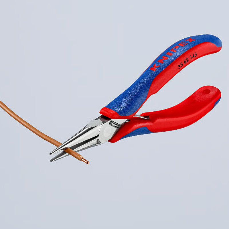 Kìm kẹp linh kiện điện tử, hàm kẹp bán nguyệt trơn KNIPEX 35 62 145 chiều dài 145mm