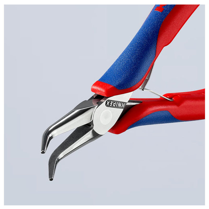 Kìm kẹp linh kiện điện tử, hàm kẹp trơn cong 45° KNIPEX 35 82 145 chiều dài 145mm