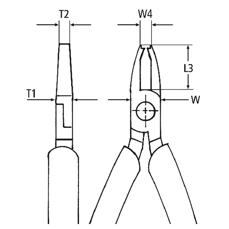 Kìm kẹp, uốn linh kiện điện tử KNIPEX 36 12 130 chiều dài 130mm