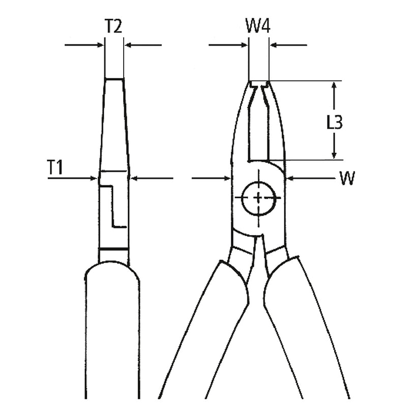 Kìm cắt, kẹp, uốn linh kiện điện tử KNIPEX 36 22 125 chiều dài 125mm, khả năng cắt 1.2mm