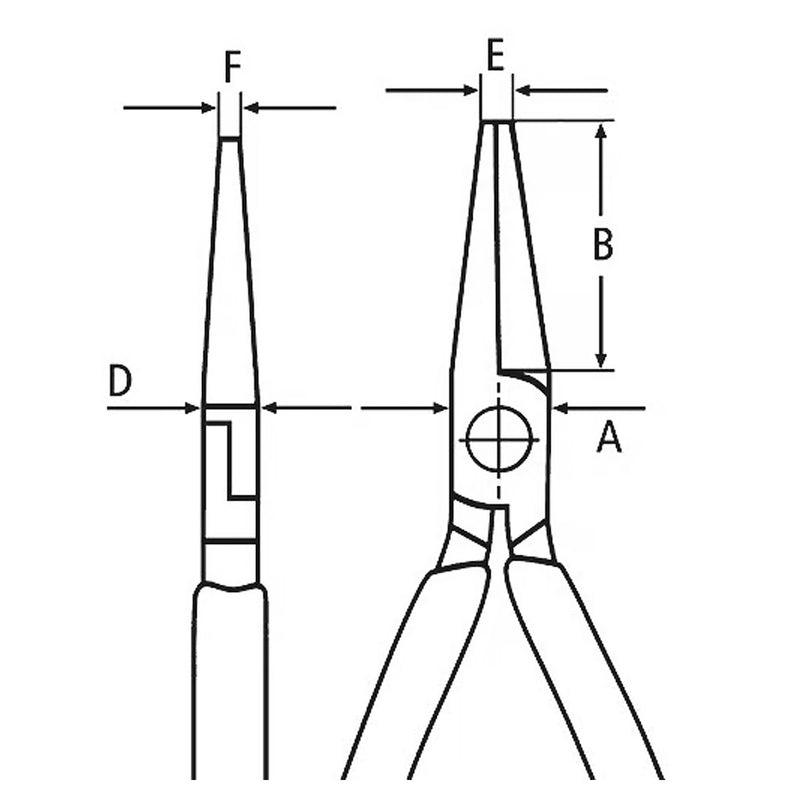 Kìm kẹp, uốn vật liệu chi tiết nhỏ hàm phẳng, mũi nhọn KNIPEX chiều dài 125mm, tay cầm bọc nhựa kháng dầu mở
