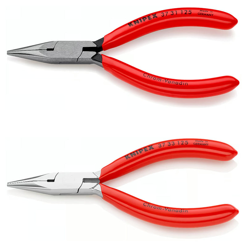 Kìm kẹp, uốn vật liệu chi tiết nhỏ hàm bán nguyệt KNIPEX chiều dài 125mm, tay cầm bọc nhựa kháng dầu mở