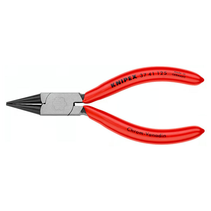 Kìm kẹp, uốn vật liệu chi tiết nhỏ hàm tròn KNIPEX chiều dài 125mm, tay cầm bọc nhựa kháng dầu mở