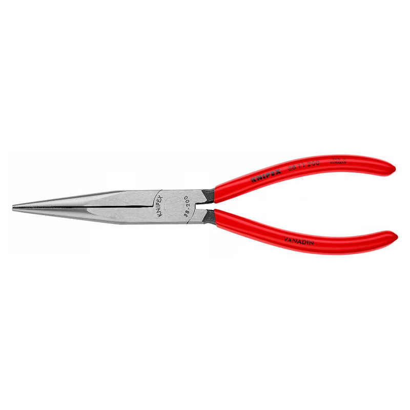 Kìm nhọn KNIPEX 38 11 200 chiều dài 200mm, mạ đen nhám tay cầm bọc nhựa kháng dầu mở