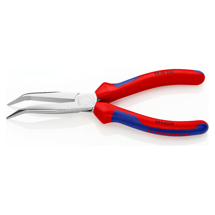 Kìm nhọn, mũi cong 40° KNIPEX 38 25 200 chiều dài 200mm, mạ chrome