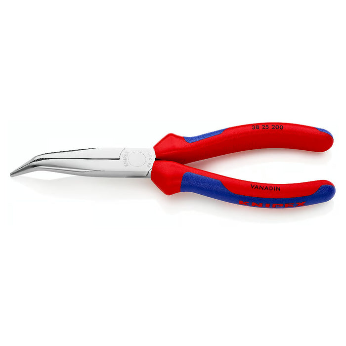 Kìm nhọn, mũi cong 40° KNIPEX 38 25 200 chiều dài 200mm, mạ chrome