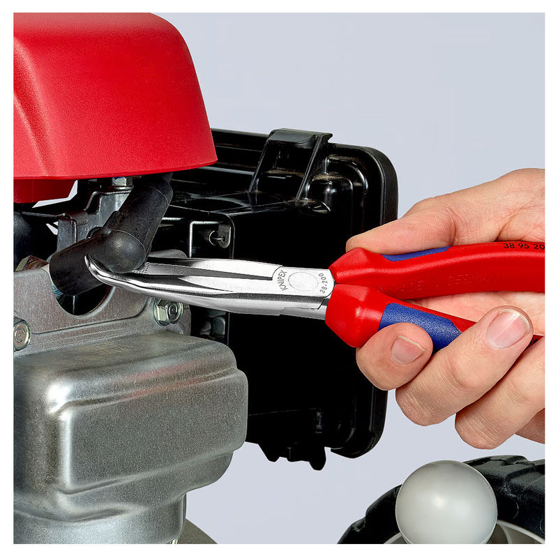 Kìm nhọn, mũi vành khuyên chuyên dùng rút dây KNIPEX 38 95 200 chiều dài 200mm, mạ chrome