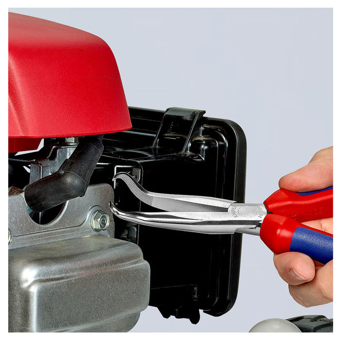 Kìm nhọn, mũi vành khuyên chuyên dùng rút dây KNIPEX 38 95 200 chiều dài 200mm, mạ chrome