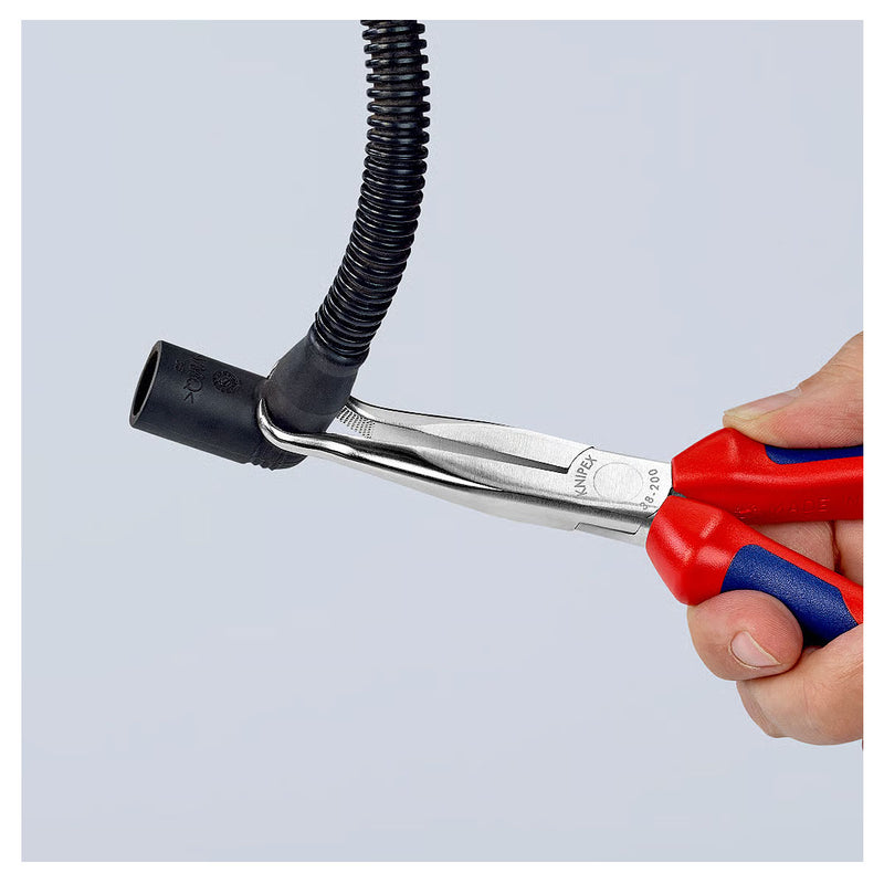 Kìm nhọn, mũi vành khuyên chuyên dùng rút dây KNIPEX 38 95 200 chiều dài 200mm, mạ chrome