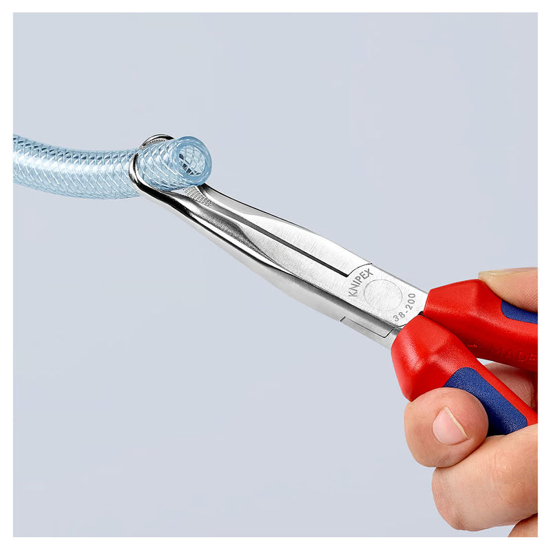 Kìm nhọn, mũi vành khuyên chuyên dùng rút dây KNIPEX 38 95 200 chiều dài 200mm, mạ chrome