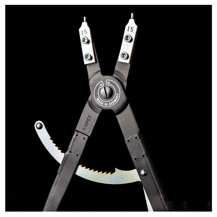 Kìm mở phe trong cỡ lớn KNIPEX chiều dài từ 570mm - 580mm, khả năng mở phe từ Ø122mm - Ø400mm, bề mặt sơn tĩnh điện