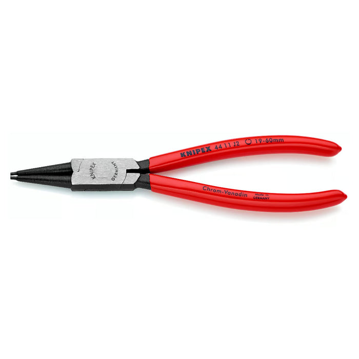 Kìm mở phe trong KNIPEX chiều dài từ 140mm - 320mm, khả năng mở phe từ Ø8mm - Ø140mm, mạ đen nhám tay cầm bọc nhựa kháng dầu mở