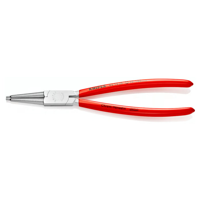 Kìm mở phe trong KNIPEX chiều dài từ 140mm - 320mm, khả năng mở phe từ Ø8mm - Ø140mm, mạ chrome tay cầm bọc nhựa kháng dầu mở