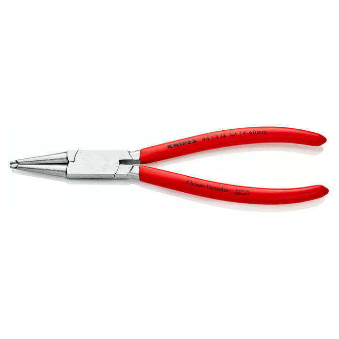 Kìm mở phe trong KNIPEX chiều dài từ 140mm - 320mm, khả năng mở phe từ Ø8mm - Ø140mm, mạ chrome tay cầm bọc nhựa kháng dầu mở