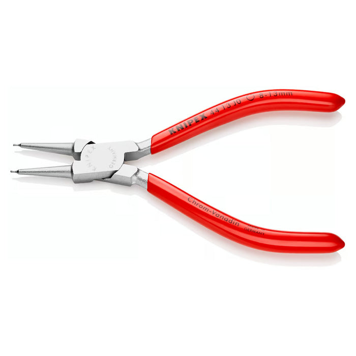 Kìm mở phe trong KNIPEX chiều dài từ 140mm - 320mm, khả năng mở phe từ Ø8mm - Ø140mm, mạ chrome tay cầm bọc nhựa kháng dầu mở