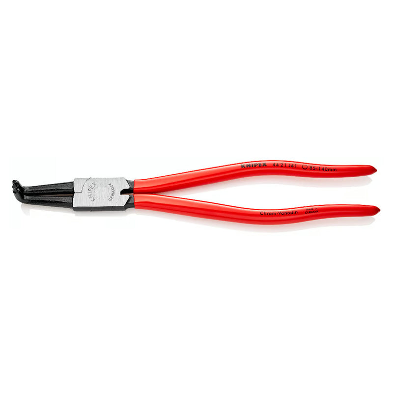Kìm mở phe trong, đầu mũi cong 90° KNIPEX chiều dài từ 130mm - 300mm, khả năng mở phe từ Ø8mm - Ø140mm,mạ đen nhám tay cầm bọc nhựa kháng dầu mở