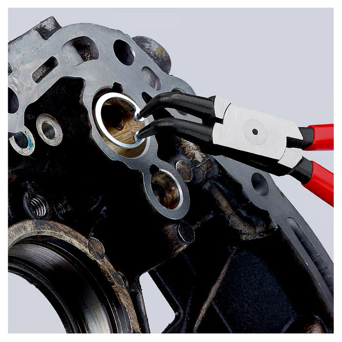 Kìm mở phe trong, đầu mũi cong 90° KNIPEX chiều dài từ 130mm - 300mm, khả năng mở phe từ Ø8mm - Ø140mm,mạ đen nhám tay cầm bọc nhựa kháng dầu mở