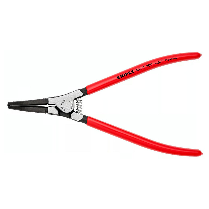 Kìm mở phe ngoài dạng móng ngựa, góc vát đầu kìm 30° KNIPEX 45 21 200 chiều dài 220mm, mạ đen nhám, tay cầm bọc nhựa kháng dầu mở