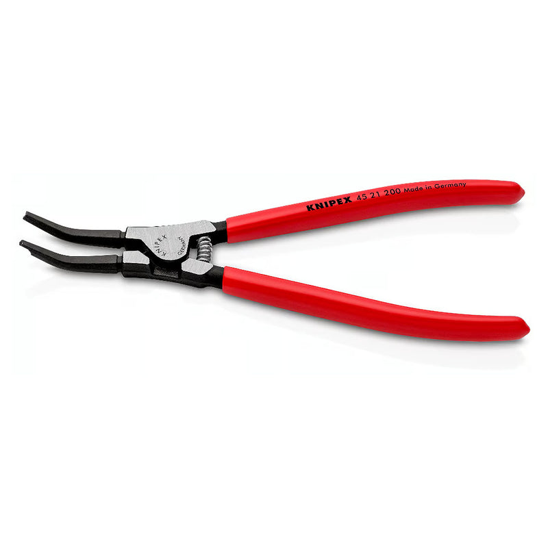 Kìm mở phe ngoài dạng móng ngựa, góc vát đầu kìm 30° KNIPEX 45 21 200 chiều dài 220mm, mạ đen nhám, tay cầm bọc nhựa kháng dầu mở