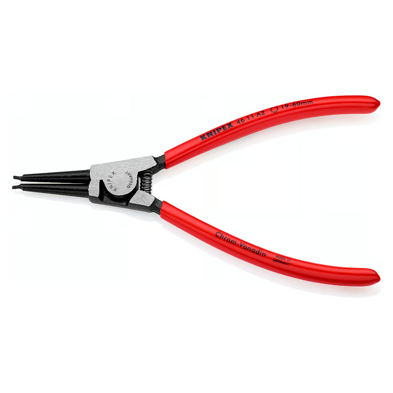 Kìm mở phe ngoài KNIPEX chiều dài từ 140mm - 320mm, khả năng mở phe từ Ø3mm - Ø140mm, mạ đen nhám tay cầm bọc nhựa kháng dầu mở