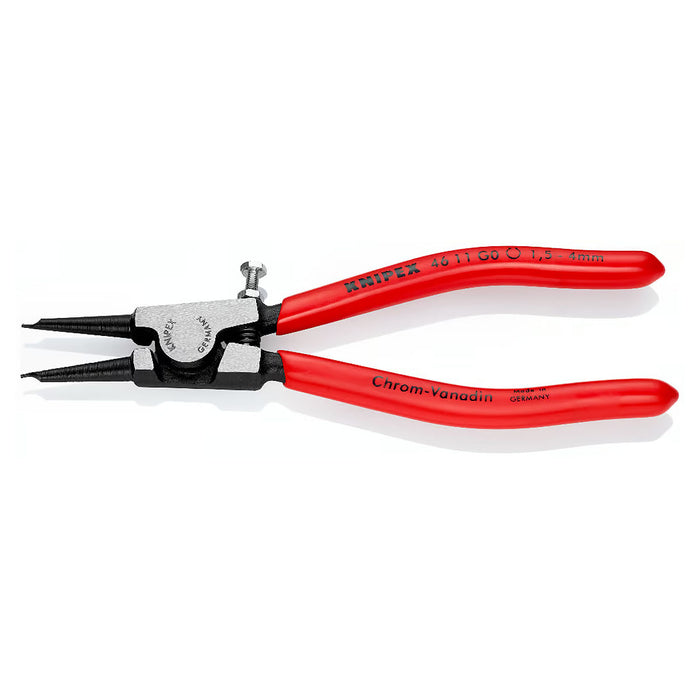 Kìm mở phe ngoài, có lò xo trợ lực KNIPEX 46 11 G0 chiều dài 140mm, khả năng mở phe Ø1.5mm - Ø4mm, mạ đen nhám, tay cầm bọc nhựa kháng dầu mở
