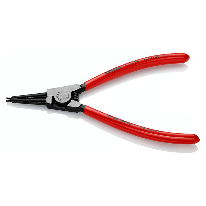 Kìm mở phe ngoài, có lò xo trợ lực KNIPEX chiều dài từ 140mm - 180mm, khả năng mở phe từ Ø4mm - Ø30mm, mạ đen nhám, tay cầm bọc nhựa kháng dầu mở