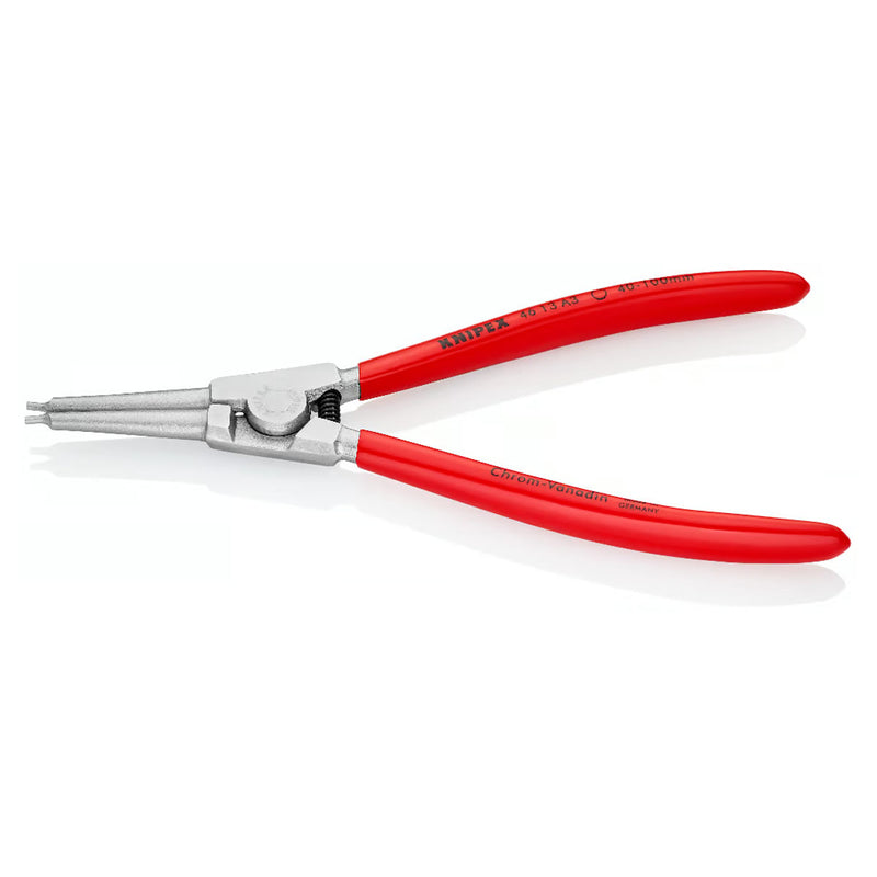 Kìm mở phe ngoài KNIPEX chiều dài từ 140mm - 210mm, khả năng mở phe từ Ø3mm - Ø100mm, mạ chrome tay cầm bọc nhựa kháng dầu mở