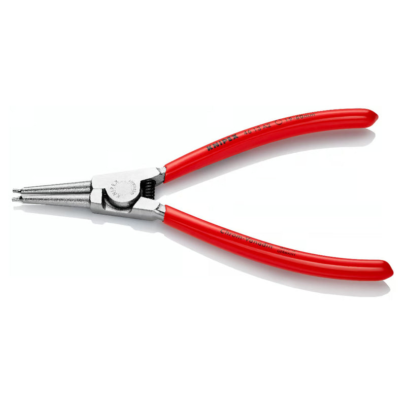 Kìm mở phe ngoài KNIPEX chiều dài từ 140mm - 210mm, khả năng mở phe từ Ø3mm - Ø100mm, mạ chrome tay cầm bọc nhựa kháng dầu mở