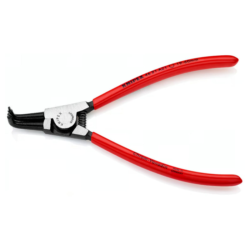 Kìm mở phe ngoài, đầu mũi cong 90° KNIPEX chiều dài từ 125mm - 300mm, khả năng mở phe từ Ø3mm - Ø140mm, mạ đen nhám tay cầm bọc nhựa kháng dầu mở