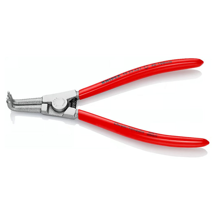 Kìm mở phe ngoài, đầu mũi cong 90° KNIPEX chiều dài từ 125mm - 200mm, khả năng mở phe từ Ø3mm - Ø100mm, mạ chrome tay cầm bọc nhựa kháng dầu mở