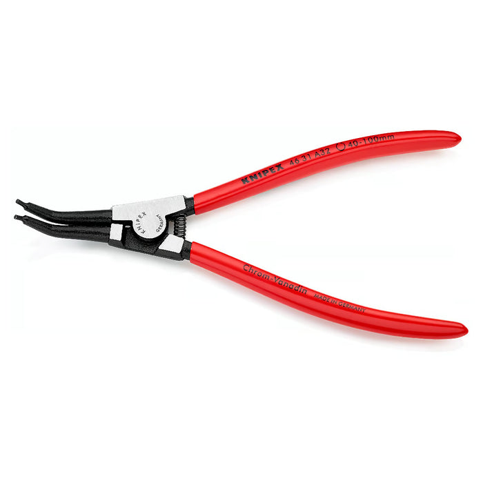 Kìm mở phe ngoài, đầu mũi cong 45° KNIPEX chiều dài từ 130mm - 310mm, khả năng mở phe từ Ø3mm - Ø140mm, mạ đen nhám tay cầm bọc nhựa kháng dầu mở