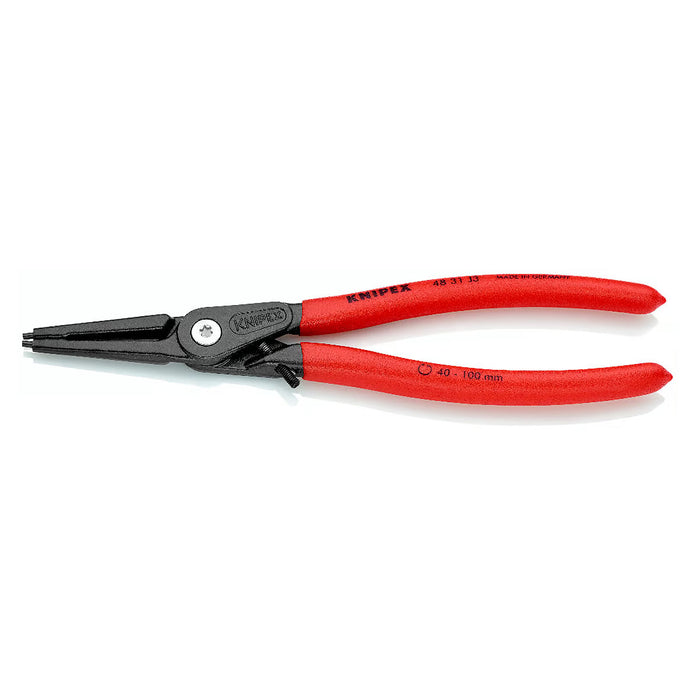 Kìm mở phe trong, đầu mũi siêu mảnh, có chốt chặn KNIPEX chiều dài từ 140mm - 225mm, khả năng mở phe từ Ø8mm - Ø100mm, mạ xám nhám tay cầm bọc nhựa chống trượt