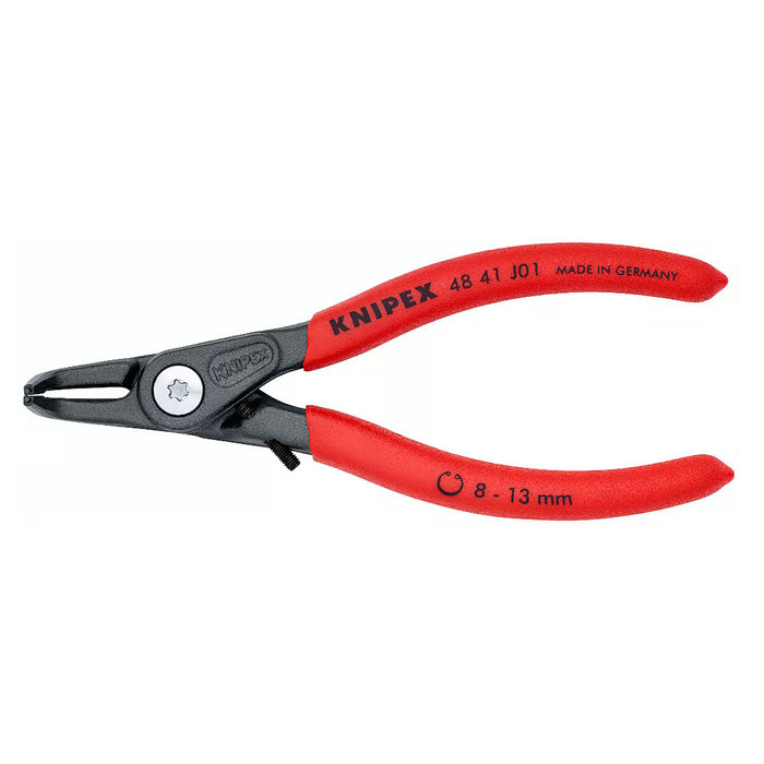 Kìm mở phe trong, đầu mũi siêu mảnh cong 90°, có chốt chặn KNIPEX chiều dài từ 130mm - 210mm, khả năng mở phe từ Ø8mm - Ø100mm, mạ xám nhám tay cầm bọc nhựa chống trượt