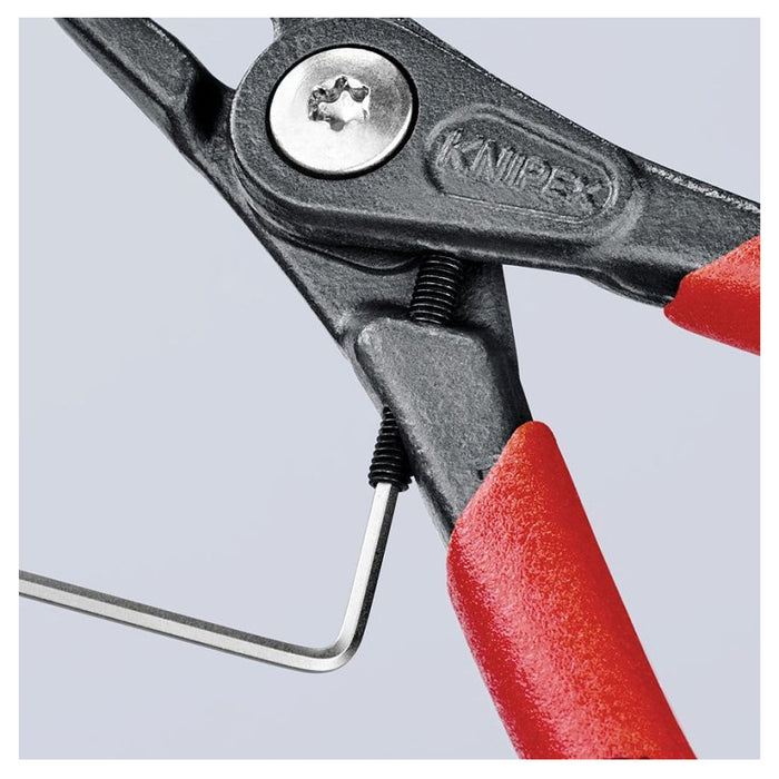 Kìm mở phe ngoài, đầu mũi siêu mảnh, có chốt chặn KNIPEX chiều dài từ 140mm - 225mm, khả năng mở phe từ Ø3mm - Ø100mm, mạ xám nhám tay cầm bọc nhựa chống trượt