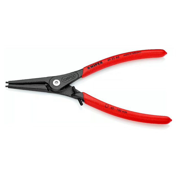 Kìm mở phe ngoài, đầu mũi siêu mảnh, có chốt chặn KNIPEX chiều dài từ 140mm - 225mm, khả năng mở phe từ Ø3mm - Ø100mm, mạ xám nhám tay cầm bọc nhựa chống trượt