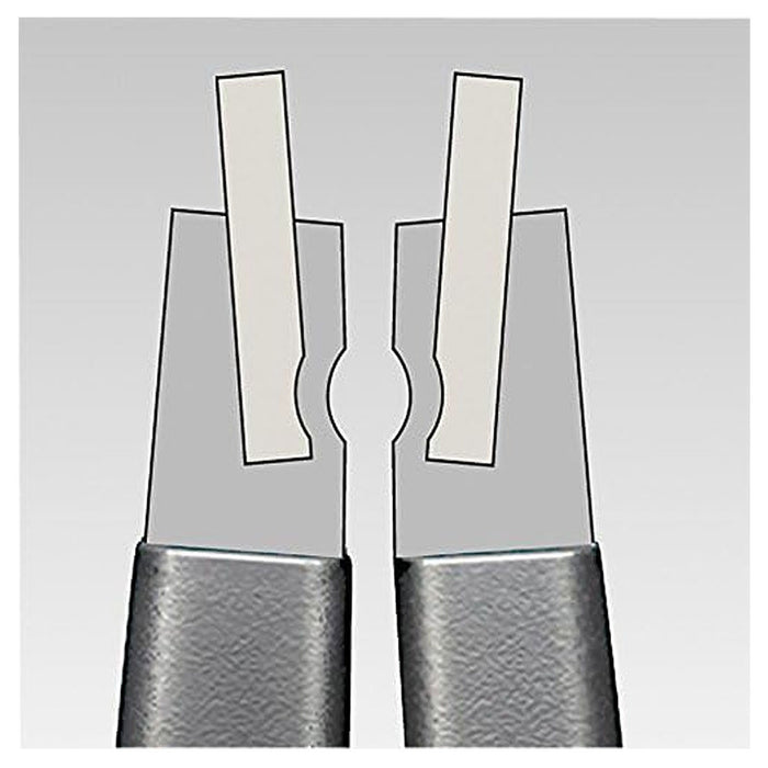 Kìm mở phe ngoài, đầu mũi siêu mảnh cong 90° có chốt chặn KNIPEX chiều dài từ 130mm - 210mm, khả năng mở phe từ Ø3mm - Ø100mm, mạ xám nhám tay cầm bọc nhựa chống trượt