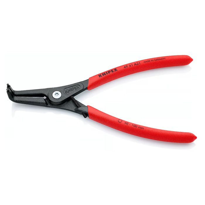 Kìm mở phe ngoài, đầu mũi siêu mảnh cong 90° có chốt chặn KNIPEX chiều dài từ 130mm - 210mm, khả năng mở phe từ Ø3mm - Ø100mm, mạ xám nhám tay cầm bọc nhựa chống trượt