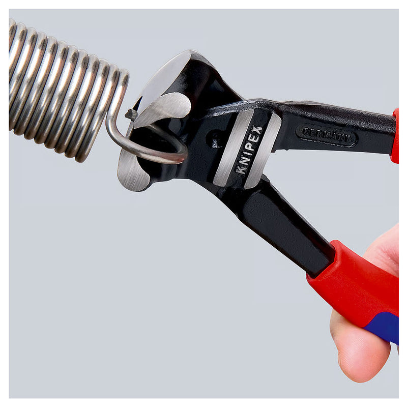 Kìm cắt cộng lực kiểu càng cua góc 85° KNIPEX 61 02 200 chiều dài 200mm, mạ đen nhám, tay cầm bọc nhựa chống trượt