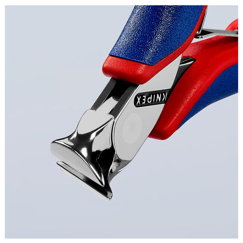 Kìm cắt linh kiện đử, mũi cong 15°, có nang trợ lực KNIPEX 62 12 120 chiều dài 120mm, khả năng cắt từ 0.3mm - 1.0mm