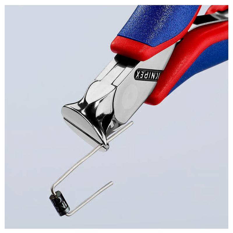 Kìm cắt linh kiện đử, mũi cong 15°, có nang trợ lực KNIPEX 62 12 120 chiều dài 120mm, khả năng cắt từ 0.3mm - 1.0mm