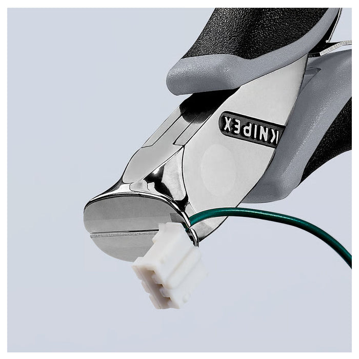 Kìm cắt linh kiện điện tử chống tĩnh điện, có nang trợ lực KNIPEX 64 02 115 ESD chiều dài 115mm, khả năng cắt từ 0.6mm - 2.0mm