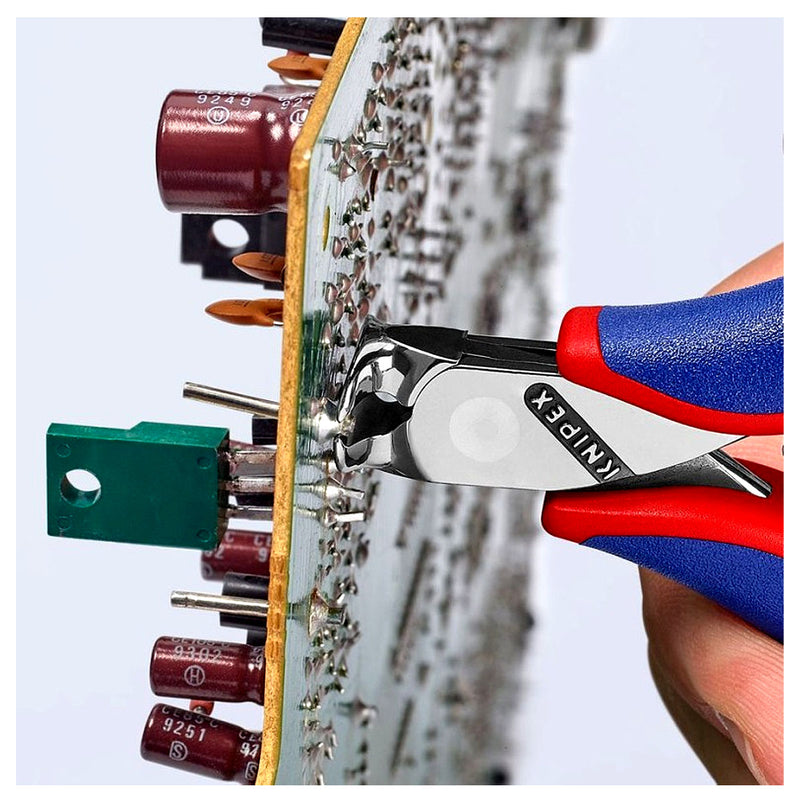 Kìm cắt linh kiện điện tử, có nang trợ lực KNIPEX 64 02 115 chiều dài 115mm, khả năng cắt từ 0.6mm - 2.0mm