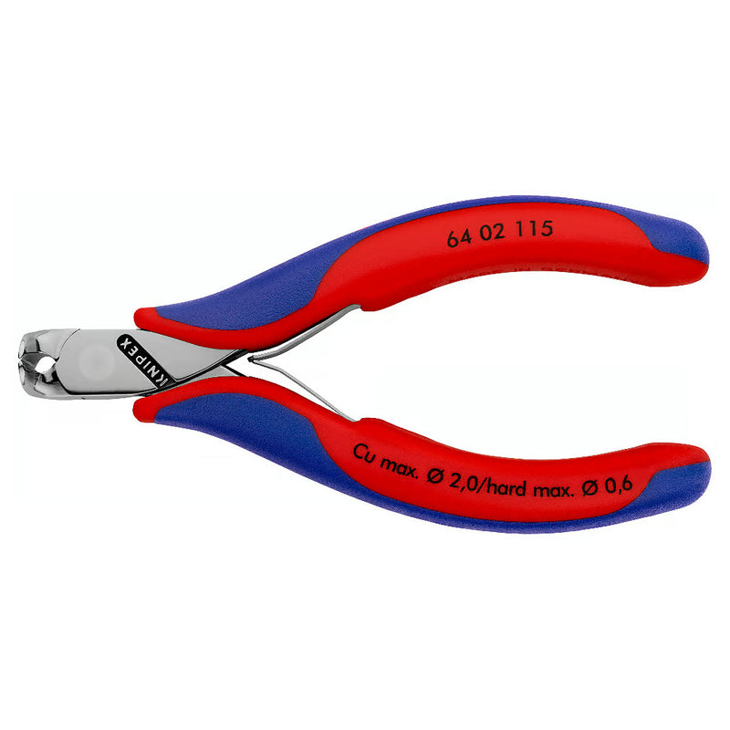 Kìm cắt linh kiện điện tử, có nang trợ lực KNIPEX 64 02 115 chiều dài 115mm, khả năng cắt từ 0.6mm - 2.0mm
