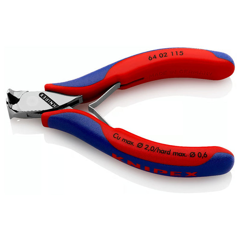 Kìm cắt linh kiện điện tử, có nang trợ lực KNIPEX 64 02 115 chiều dài 115mm, khả năng cắt từ 0.6mm - 2.0mm