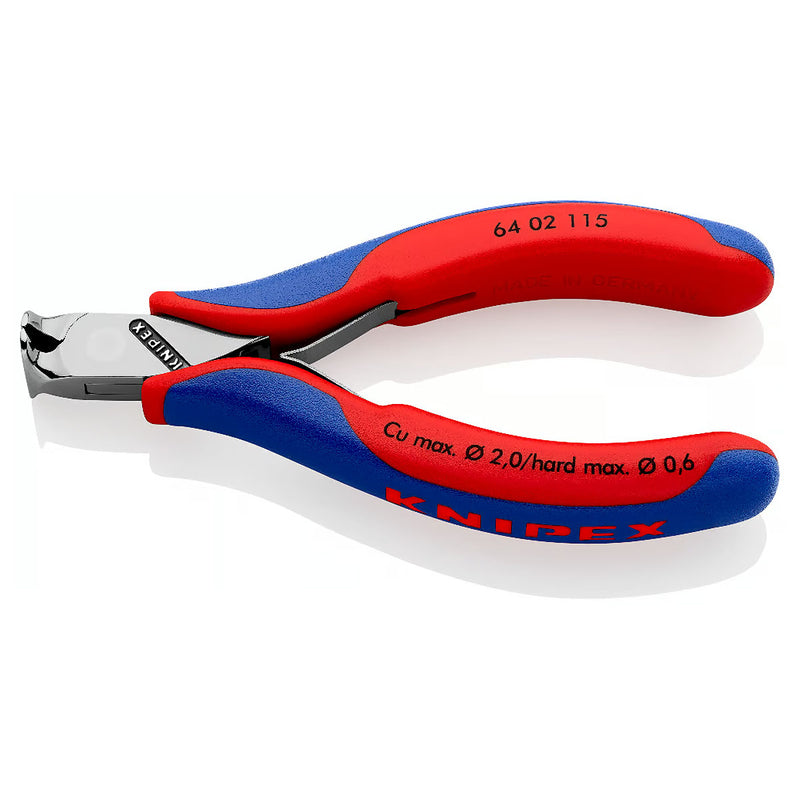 Kìm cắt linh kiện điện tử, có nang trợ lực KNIPEX 64 02 115 chiều dài 115mm, khả năng cắt từ 0.6mm - 2.0mm