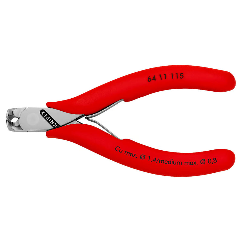 Kìm cắt linh kiện điện tử, có nang trợ lực KNIPEX 64 11 115 chiều dài 115mm, khả năng cắt từ 0.8mm - 1.4mm