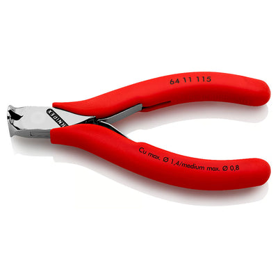 Kìm cắt linh kiện điện tử, có nang trợ lực KNIPEX 64 11 115 chiều dài 115mm, khả năng cắt từ 0.8mm - 1.4mm