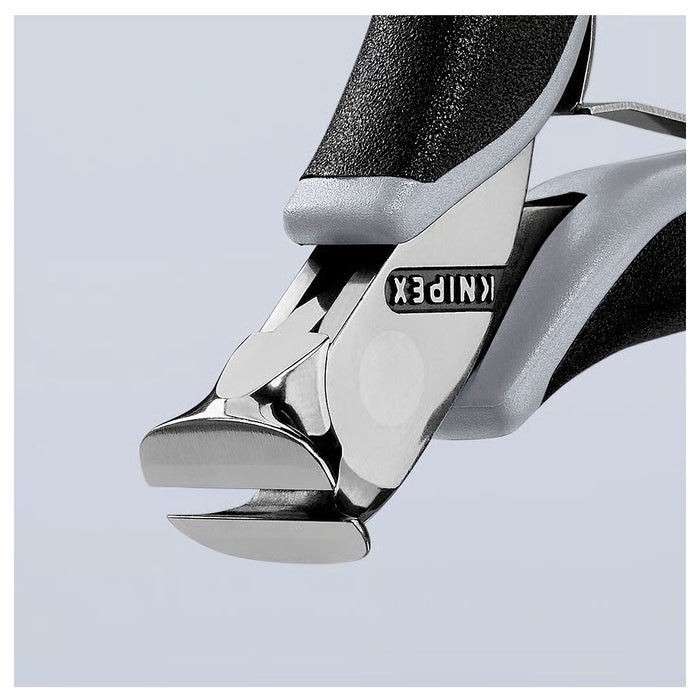 Kìm cắt linh kiện điện tử chống tĩnh điện, có nang trợ lực KNIPEX 64 12 115 ESD chiều dài 115mm, khả năng cắt từ 0.8mm - 1.4mm