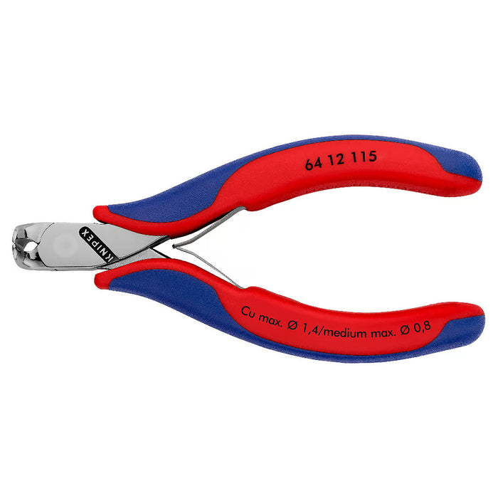 Kìm cắt linh kiện điện tử, có nang trợ lực KNIPEX 64 12 115 chiều dài 115mm, khả năng cắt từ 0.8mm - 1.4mm