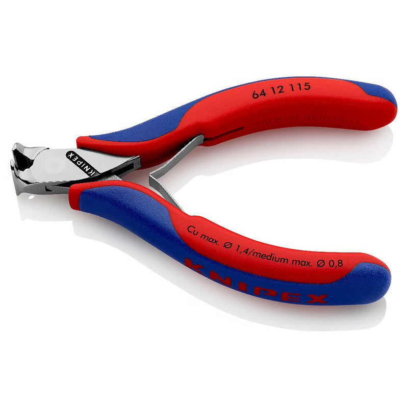 Kìm cắt linh kiện điện tử, có nang trợ lực KNIPEX 64 12 115 chiều dài 115mm, khả năng cắt từ 0.8mm - 1.4mm